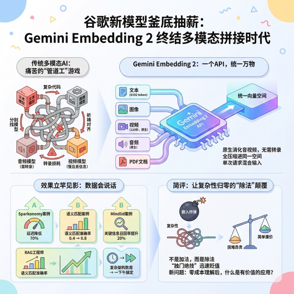谷歌新模型釜底抽薪：你还在费力拼接多模态AI吗？一个API已经终结了比赛