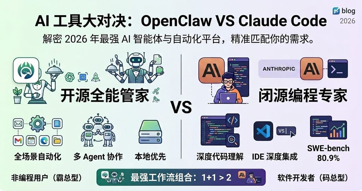 OpenClaw和Claude Code该怎么选？别纠结了，看完这篇就懂了