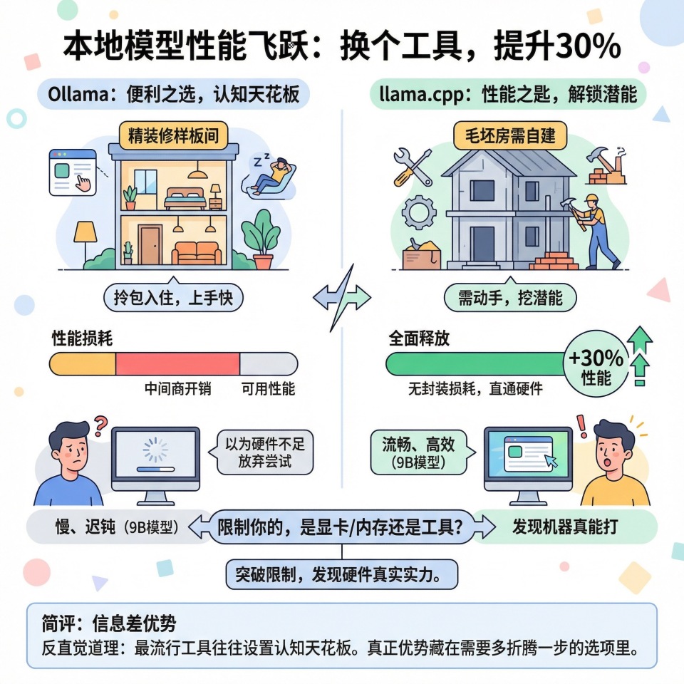 跑本地模型，换个工具性能提升30%