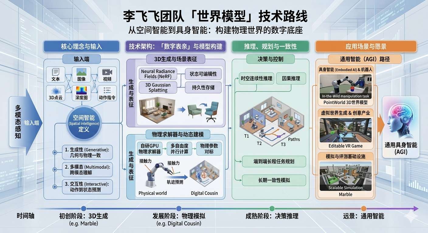 李飞飞团队「世界模型」技术路线：可能是最务实的路线